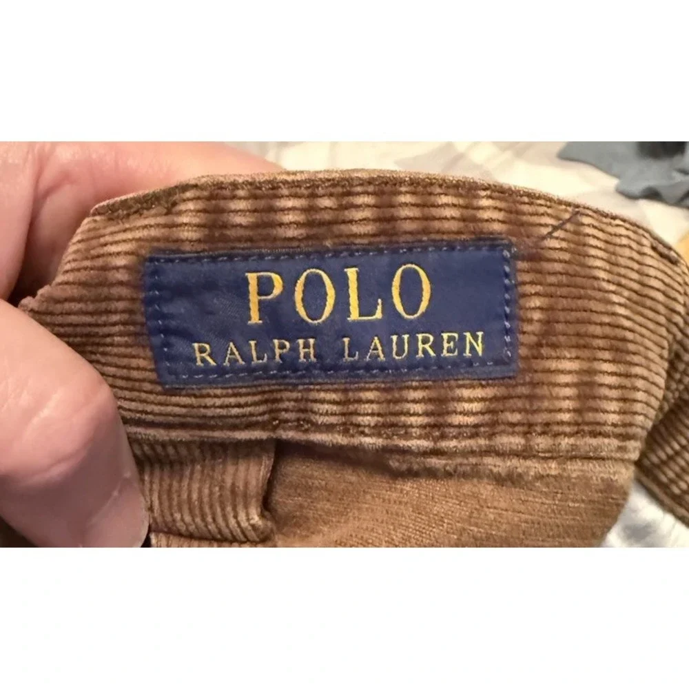 Ralph Lauren Polo Straight Fit Corduroy Pants Men's‎ Size 36x29 Brown
